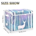 thumbnail image 5 of Yayeee Collapsible Cube Storage Bin with Lid Fabric Closet Decorative Basket with Handles, Purple Night Deer, 5 of 7