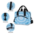thumbnail image 5 of Lunch Bag Portable Crossbody Meal Bag Cooler Bag Insulated Lunch Bag Food Bag Handheld & Crossbody Design Light Blue Tie Dye Pattern, 5 of 6