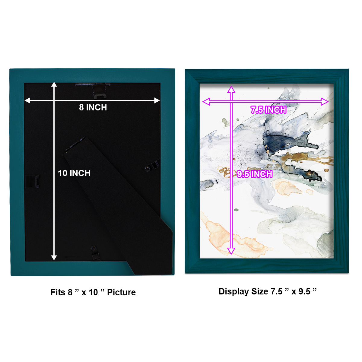 Organic Interlace II -Framed Print w/glass-Ocean Blue