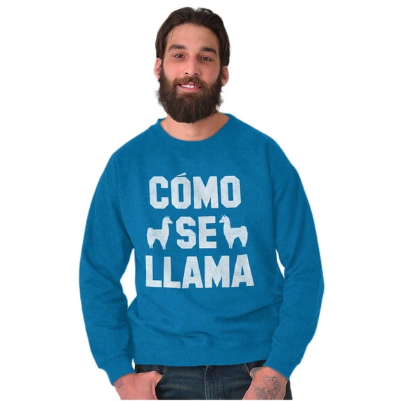 Como Se Llama Alpaca Animal Humor Sweatshirt for Men or Women Brisco Brands 2X
