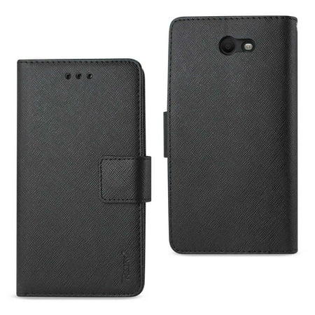 Samsung Galaxy J7 V (2017) 3-in-1 Wallet Case In Black