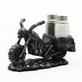 thumbnail image 1 of Skeleton Motorcycle Salt and Pepper Shaker Set with Skull Saddlebags as Scary Halloween Party Decorations for Gothic Kitchen Decor by Home 'n Gifts, 1 of 3
