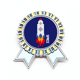thumbnail image 1 of Nave espacial rocket fire universo píxel Insignia broche Medalla ganadora, 1 of 3