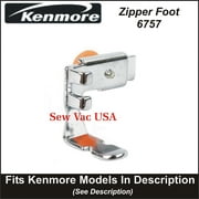 Kenmore Silver (Metal) Adjustable Sewing Machine Zipper & Cording Foot Part Number 6757 FREE SHIPPING
