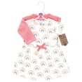 thumbnail image 2 of Touched by Nature Infant and Toddler Girls Organic Cotton Dress and Cardigan, Rainbows And Sunshine, 3T, 2 of 5