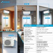 Daikin 36,000 BTU (9K + 9K + 9K) 20 SEER2 3-Zone Mini Split Wi-Fi Enabled Air Conditioner Heat Pump R-32 System with Maxwell 15 ft. Installation Kits and Wall Mounting Bracket