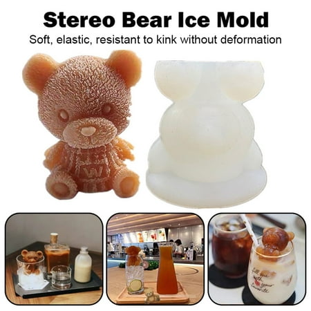 

SEARCHI 3D Mold Silicone Ice Cube Mold Frozen Ice Mold Craft Soap DIY Chocolate Candy Dough Mold For Making Coffee Milk Tea Fondant