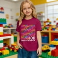 thumbnail image 6 of CAIXIA 100 Days of School Shirt for Toddler Boys Girls Kindergarten School Celebration Student T-Shirt,Wine, 6 of 7