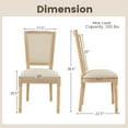 thumbnail image 3 of Costway French Dining Chair Set of 4 with Rectangular Backrest & Solid Rubber Wood Frame, 3 of 9