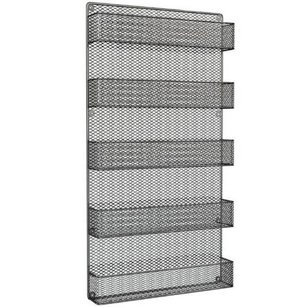 Home-Complete HC-2302 Spice Rack Organizer-Space Saving Wall Mount 5 Tier Storage Shelves