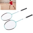 thumbnail image 1 of Badminton Racquet Set, Turquoise Badminton Rackets Integrated Design  for Fitness, 1 of 7