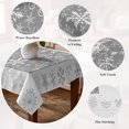 thumbnail image 5 of Snowflakes Christmas Table Cloth Waterproof Tablecloths, Grey Xmas Winter Vintage Tablecloth Dining Table Cover for Kitchen Party Tabletop Outdoor, Square Tablecloth 60x60 Inch, 5 of 9