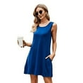thumbnail image 5 of Sovtemp Women Summer Casual T-Shirt Dresses Sleeveless Beach Cover up Loose Tank Dress with Pocket, 5 of 5