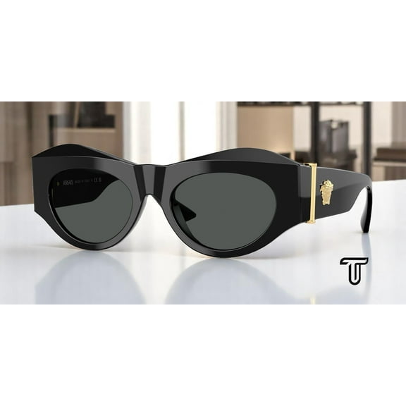 VERSACE VE4477U GB1 87 Black Dark Gray 52 mm Women's Sunglasses