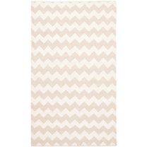 SAFAVIEH Dhurries Karissa Geometric Area Rug, Beige/Ivory, 3' x 5'