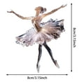 thumbnail image 3 of Ygdeyg Ballet Dancer Wall Decor 2D Flat Pendants- Sparkling Silver & Gold Ballet Dancer Figurine, Elegant Hanging Accent For Home & Room Decor,1Pcs, 3 of 9