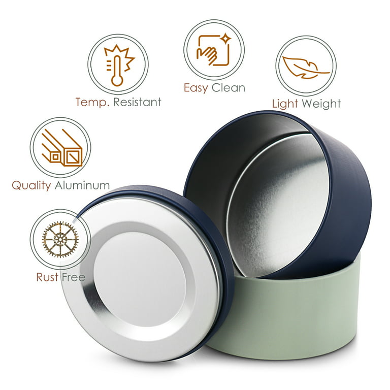 Metal Round Candle Tins with Lids 4 oz, Candle Containers for Candle Making  with Custom Sticker for Lids - 12 Pack