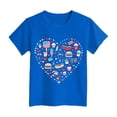 thumbnail image 5 of Povozer Toddler Girls Boys American Flag T-Shirts 250th Anniversary Usa Shirt Kids Childrens Independence Day Printed T Shirt Girls Boys Comfortable Short Sleeved Top Size 9-10 Years,Blue, 5 of 5