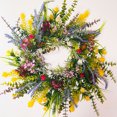 thumbnail image 4 of Corona de flores silvestres de primavera para puerta delantera, corona Artificial de flores secas para colgar en casa, centro comercial, decoración de boda, 4 of 9