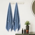thumbnail image 4 of REGALWOVEN Cotton Bath Towels Set, 2 Pack Soft, Highly Absorbent and Quick Dry Towels Bathroom Blue 28' x 56', 4 of 8