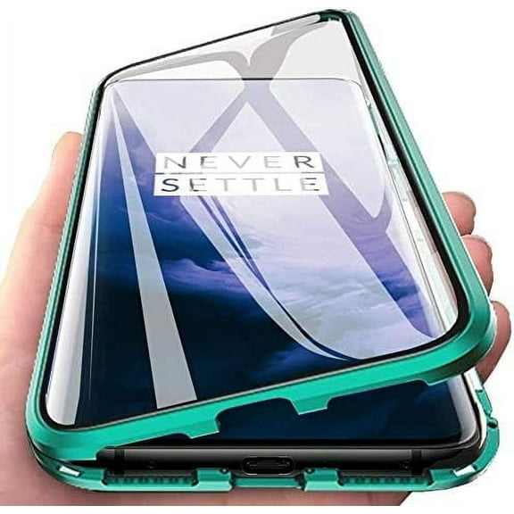 Case for Samsung Galaxy S24 Magnet Absorption, Clear Full-Body Protection with Built-in Screen Protector,Anti-Scratch Case for Samsung Galaxy S24 Green