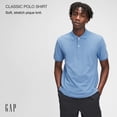 thumbnail image 3 of Polo Shirt GAP de piqué elástico para hombre, talla pequeña, color blanco, 3 of 4
