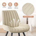 thumbnail image 7 of Daluvenix Modern Dining Chairs Set of 4, Upholstered Fabric Comfy Kitchen Dining Chairs with Metal Legs & Thick Cushions for Dining Living Room, Beige, 7 of 7