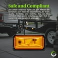 thumbnail image 2 of 8pc 2.5" Amber LED Trailer Marker Light Black Bezel DOT FMVSS 108 SAE P2PCÂ&nbsp;, 2 of 8