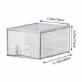 thumbnail image 3 of Acrylic Pull-Out Drawer Organizer, 7.08x5.5x3.9 Inches Transparent Cosmetic Storage Box, Multi-Purpose Desktop Compartment For Makeup Jewelry Office Supplies, Non-Slip Base Easy Assembly, 3 of 6