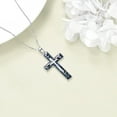 thumbnail image 3 of Cross Necklace Sterling Silver Religious Cross Pendant Jewelry Christian Gifts for Women Men, 3 of 10