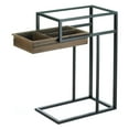 thumbnail image 3 of Zingz & Thingz 26" Brown and Black Contemporary Side Table with Slide Out Drawer, 3 of 4