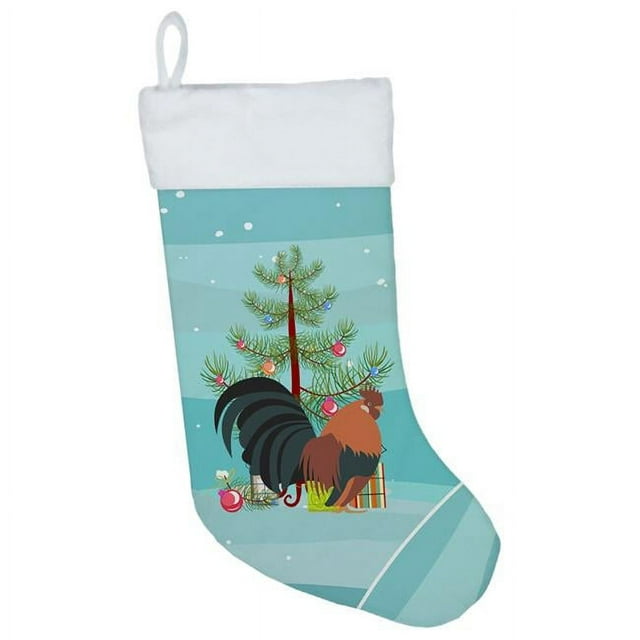 Carolines Treasures BB9203CS Dutch Bantam Chicken Christmas Christmas Stocking, Large, Multicolor