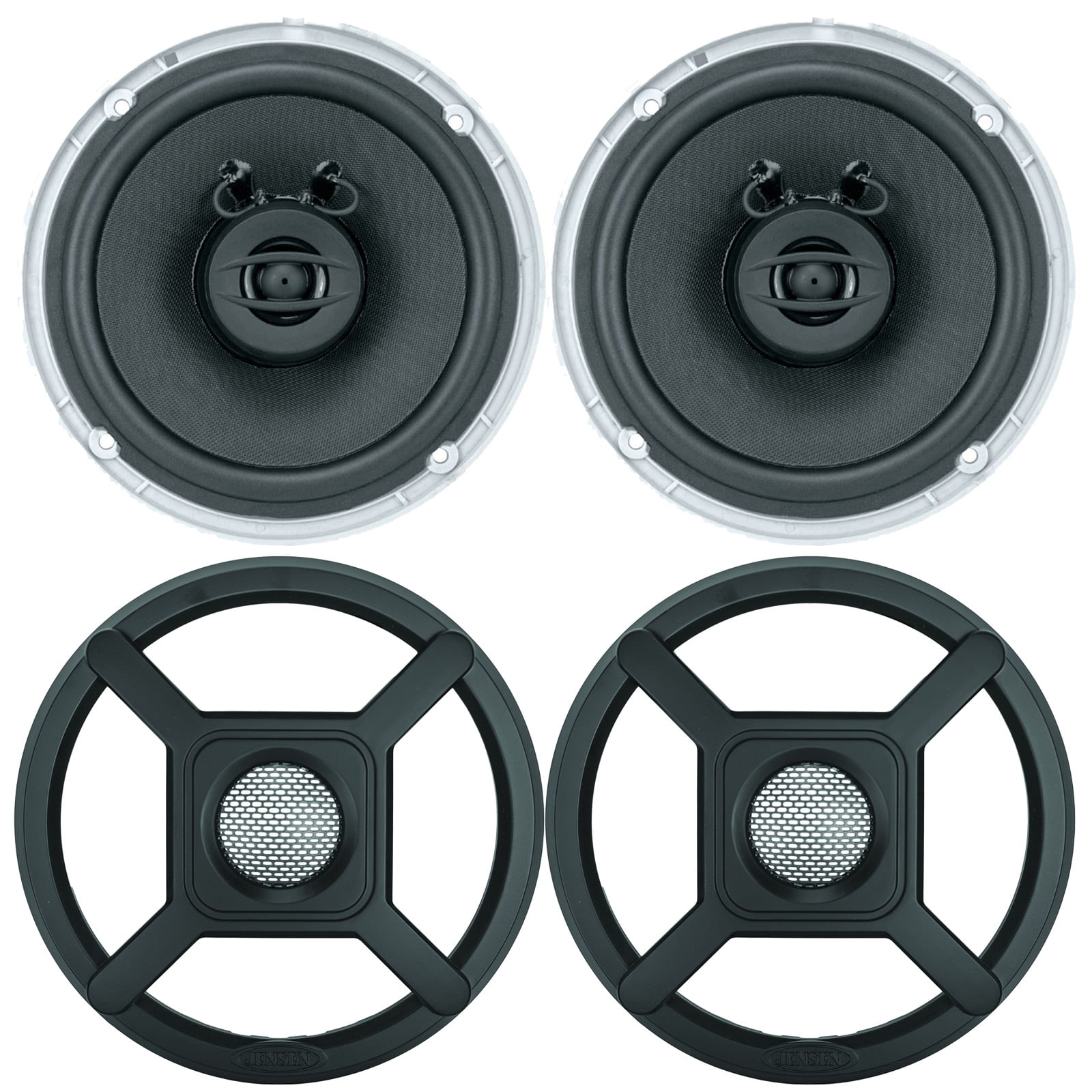 2 x Jensen Marine MS650 6.5" Waterpoof Coaxial Speakers 2 x 6.5