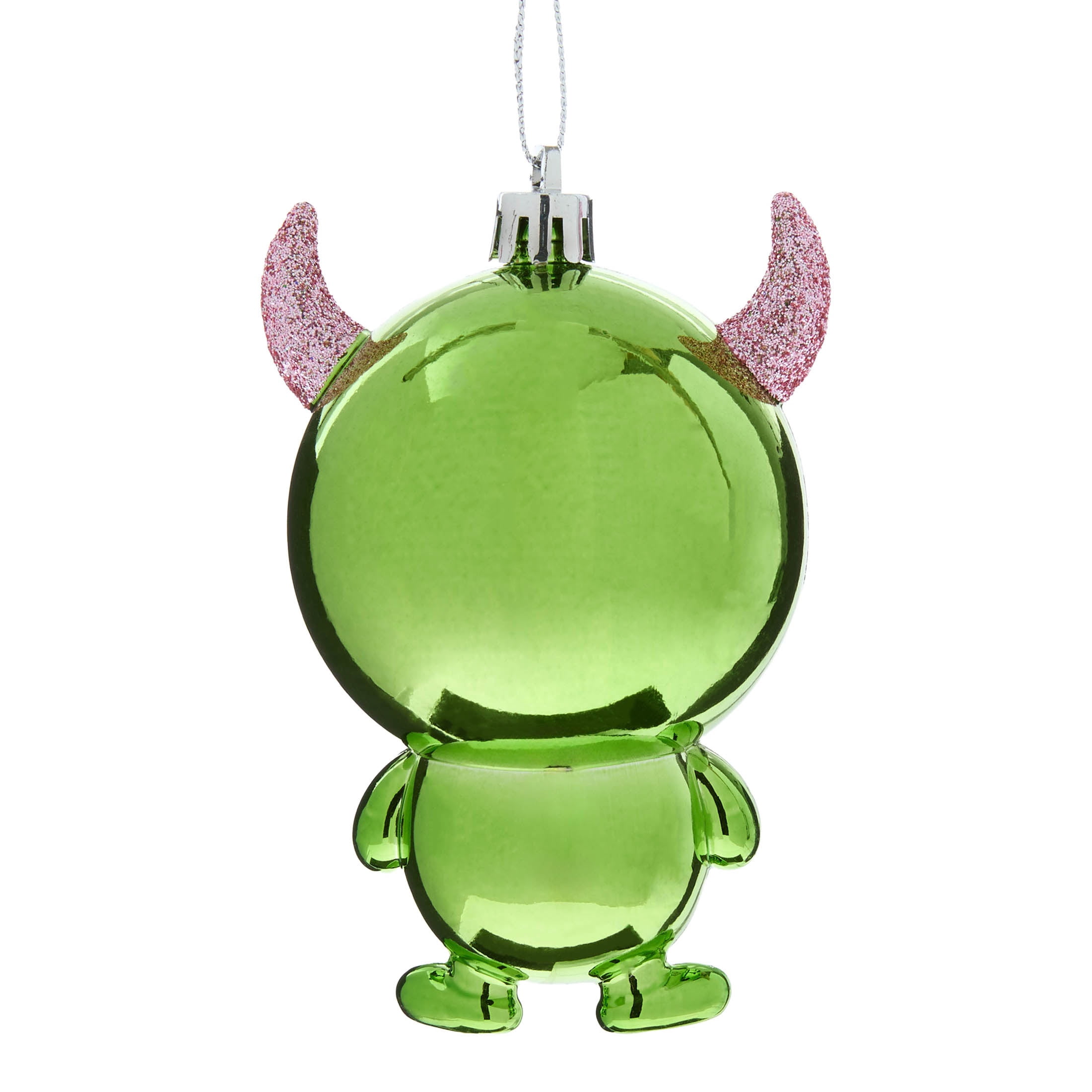 Green and Pink Glitter Monster Christmas Ornament, 3.8", by Holiday Time