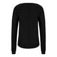 thumbnail image 5 of Olyvenn Stylish Womens V Neck Waffle Knit Sweater Loose Casual Blouse Plus Size Cropped Top Long Sleeve Pullover Crop Sweater Black 12, 5 of 6