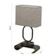 thumbnail image 3 of RKSTN Wall lamps Bedside Table Lamp With 2 USB Charging Portsh And 2 AC Sockets Press Lamp With Fabric Linen Shade For Living Room Bedroom Office Reading Work, 3 of 8