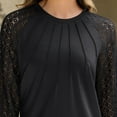 thumbnail image 4 of SUNBS Blouses for Women Lace Tunic Tops Crewneck Casual Fashion Long Sleeve Shirts, 4 of 7
