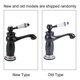 thumbnail image 2 of Floral Pattern Single Handle Mixer Tap for Cold/Hot Water, for Bathroom Sink (Black), 2 of 4