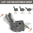 thumbnail image 5 of Segmart 360° Rocking Manual Recliner,Swivel Recliner Chair with Heat and Massage,Chenille Fabric Medium-Firm Seat for Living Room,Dark Grey, 5 of 8