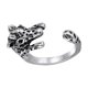 thumbnail image 4 of Anillo circular de jirafa en 3D para fiestas, ajustable, para mujer y hombre, joyería en plata, 4 of 7