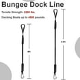 thumbnail image 4 of Boat Rope, 4 Feet Bungee Dock Line Mooring Rope Boat Accessories for Docking 2 Pack Black, 4 of 6