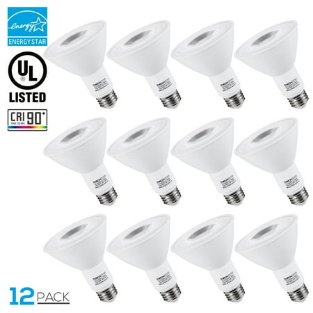75w Par30 Floodlight - TORCHSTAR 12 Pack LED Flood Light Bulbs, Dimmable 12W LED PAR30 Light Bulb, 3000K Warm White