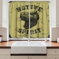 thumbnail image 2 of Ambesonne Dinosaur Kitchen Curtains, Roaring Portrait Wild, 55"x45", Army Green Black, 2 of 3