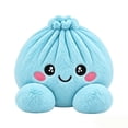 thumbnail image 5 of Giant Dumpling Pillow Cute Plush Stuffed Steamed Bun Pillow Home Decor Squishies Dumpling Stress Squeeze Ball Slow Rebound Plush Pillow Decompression Fidget Ball for Adults Anxiety Relief-Blue, 5 of 5
