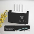 thumbnail image 2 of Wifi Router Storage Box - Punch-Free Router Hider Wall Mounted Wifi Box, Hider Abs Easy Installation Wifi Storage Box for Living Room Decoration 9.45x5.5x2.39in, 2 of 6