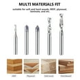 thumbnail image 3 of SpeTool 5 Pcs CNC Router Bit Sets Cabide Bit 1/4 Inch Shank Up Down Cut V Groove for Woodwork Beginner Engraving Slot, 3 of 6