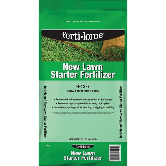 Ferti-lome Fertilome 10903 New Lawn Starter Fertilizer 9-13-7 40 lbs. — Outdoor & Indoor Plant Use, Easy Application