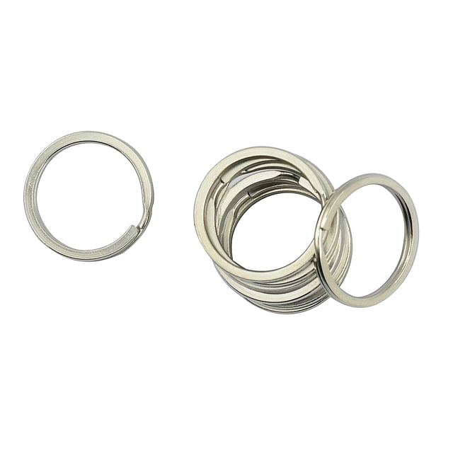10 piezas llavero anillos broches de joyería ganchos DIY 25 mm 35 mm Sunnimix acero inoxidable plateado