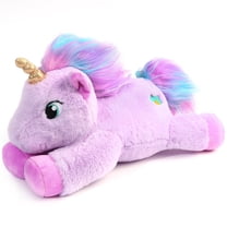 LotFancy 12 in Purple Unicorn Stuffed Animal Plush Toys for Kids, Girls, Boys