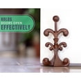 thumbnail image 5 of Comfify Cast Iron Fleur De Lis Doorstop Wedge with Felt Bottom 7.75 x 4 x 3.5 Inch Antique Rust Brown, 5 of 7